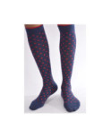 Mi Bas Homme Bleu à pois rouge