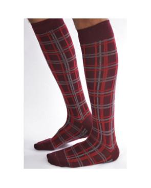 Mi bas coton homme ecossais