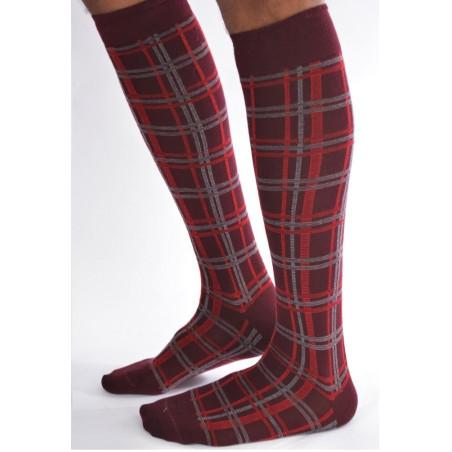 Mi bas coton homme ecossais