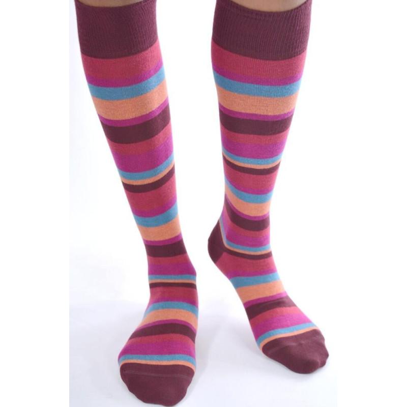 Mi bas coton Rayures Tendance