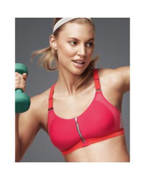 Triumph Lingerie Femme Soutien gorge Sport Triaction ZIP rose