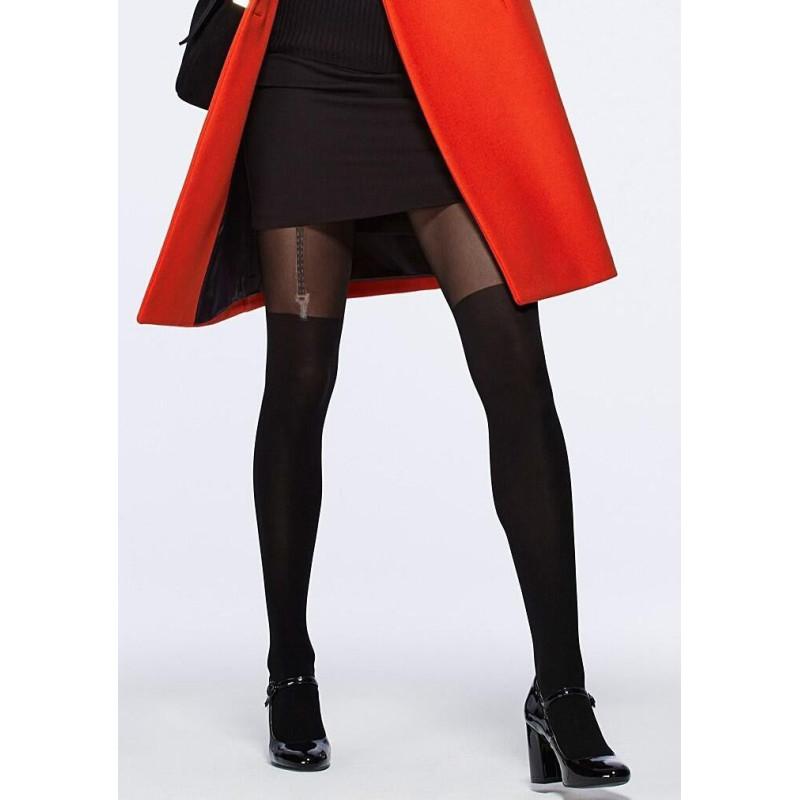 Collant cuissarde à Jarretelles lurex