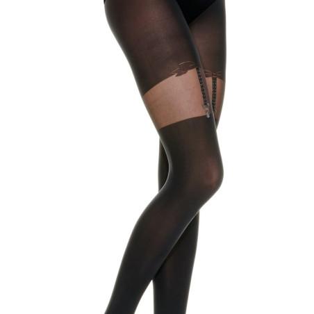 Collant cuissarde à Jarretelles lurex