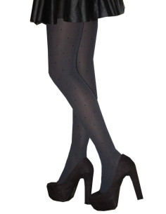 Collant plumetis opaque chiné avant 2