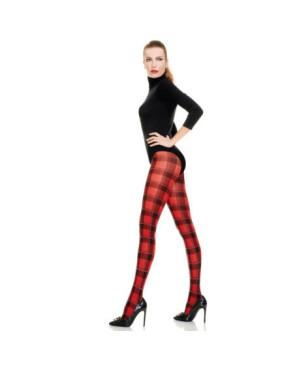  collant tartan rouge