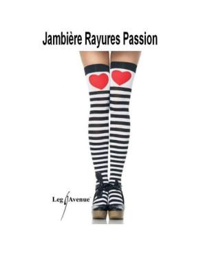 Jambière Rayures Passion noire
