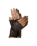 Mitaines dentelle noires raffinée Mitaines dentelle noires raffinée