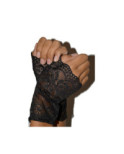 Mitaines dentelle noires raffinée Mitaines dentelle noires raffinée