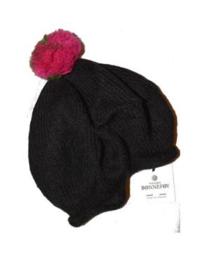  Bonnet chic en mohair noir