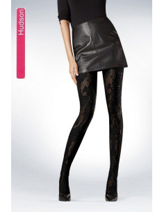 Collant Hudson fleurs Baroque marine 2