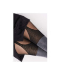 Collant effet porte jarretelle gris chic