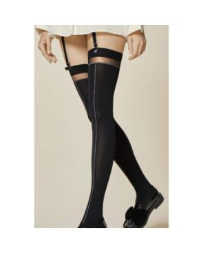 Bas porte jarretelles opaque lurex