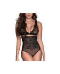 Ensemble Culotte haute Triangle  dentelle laçage