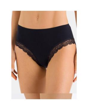 Slip Cotton et dentelle hanro noir