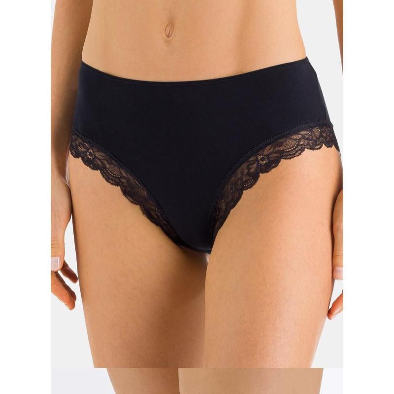Slip midi Hanro cotton lace