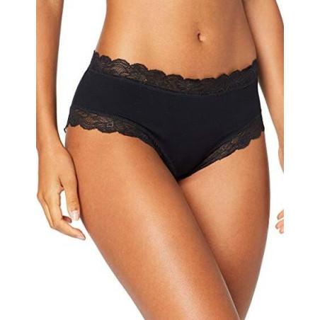 Shorty hanro cotton lace noir
