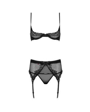 Coffret Lingerie Résille ensemble 3 Pièces