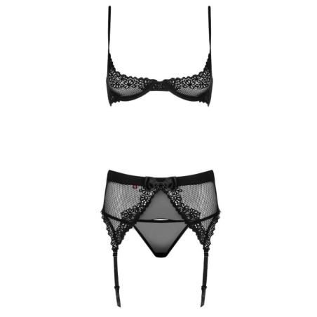 Coffret Lingerie Résille ensemble 3 Pièces