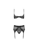 Coffret Lingerie Résille ensemble 3 Pièces