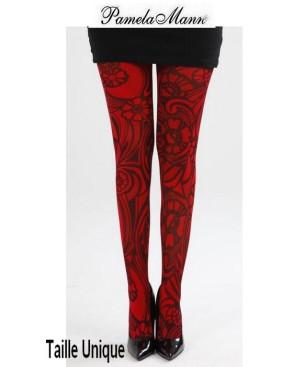 Collant Varrick Rouge Psychédélique Pamela Mann