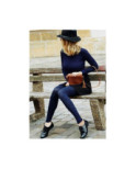 Collant HN sans pieds Marine opaque 80