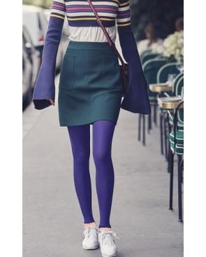 Collant opaque sans pieds Bleu indigo