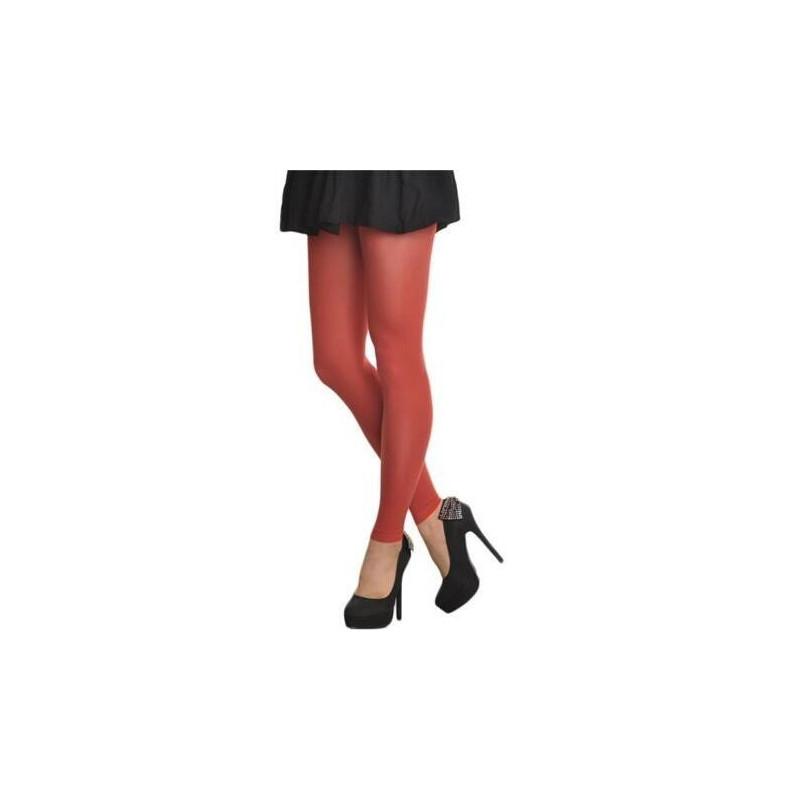 Collant HN sans pieds orange opaque 80
