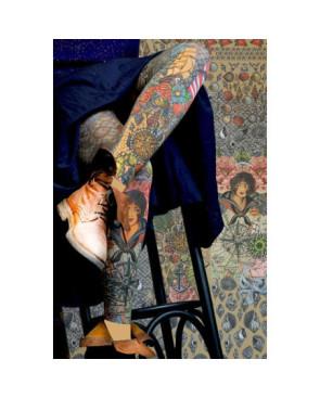 Collant sans pieds Marieantoilette rose des vents