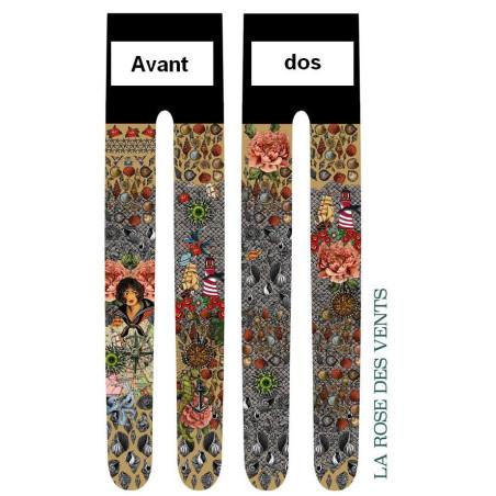 Collant Marieantoilette Rose des vents