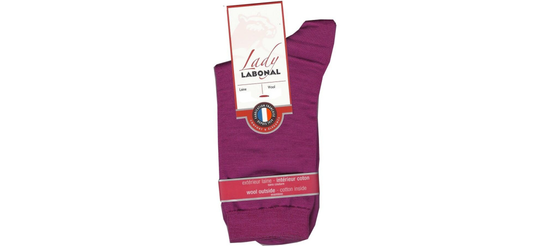 Chaussettes Labonal Laine intérieure coton fushia