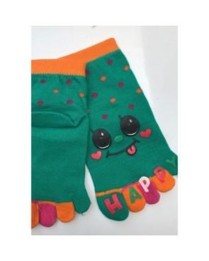  Chaussettes vertes 5 Doigts smile