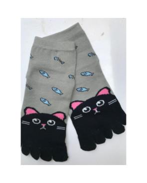 chaussettes 5 doigts Chats poissons