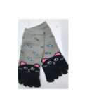 Chaussettes 5 Doigts Enfants Chats Poissons