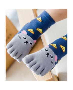 Chaussettes 5 Doigts enfant Souris et Fromage