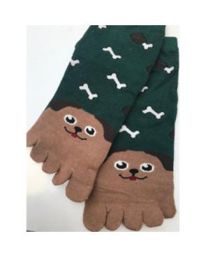 Chaussettes 5 doigts chiens os