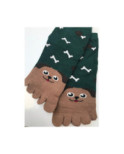 Chaussettes 5 doigts enfants Chiens os
