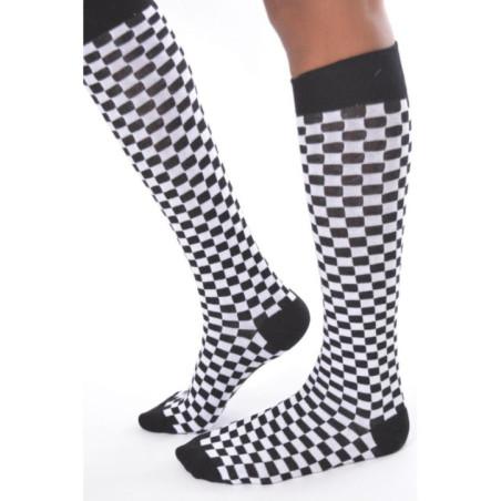Mi bas Sympa à carreaux noires et blancs