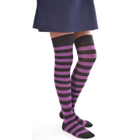 Jambières-noires-et-violettes-rayures-macahel