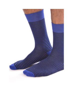 Chaussettes MAcahel Fines rayures bleues