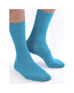 Chaussettes coton Bleu lagon Homme