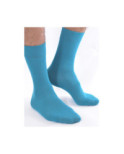 Chaussettes coton Bleu lagon Homme