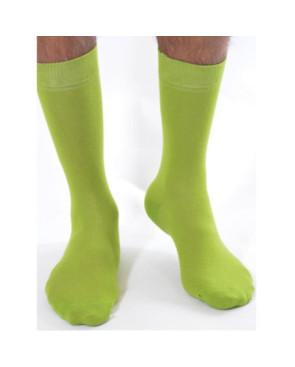 chaussettes vertes acides unie Homme