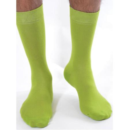 chaussettes vertes acides unie Homme