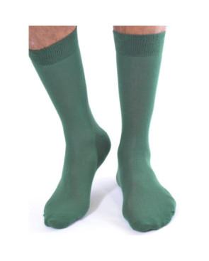 Chaussettes vert chic en coton homme