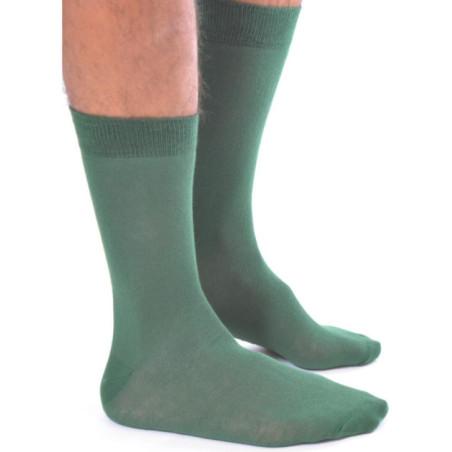 Chaussettes coton verts profond Homme