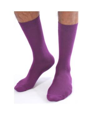 Chaussettes coton Violet Homme