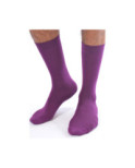 Chaussettes coton Violet Homme