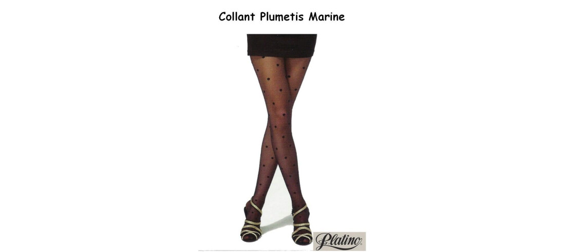 Collant Plumetis Patino marine