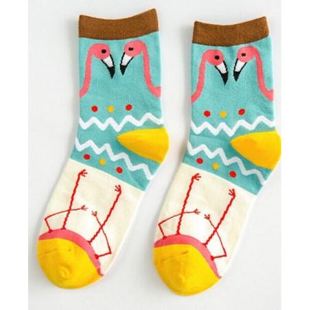 Chaussettes Flamant roses Rigolos