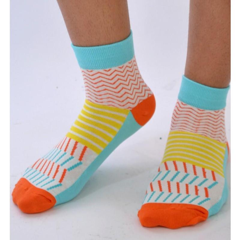 Chaussettes à Traits et rayures Patchworks